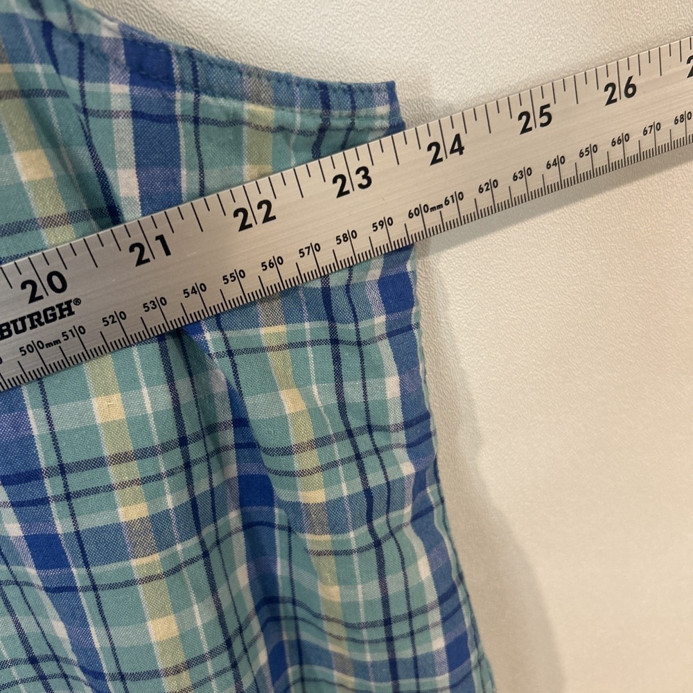 Mickey Unlimited Womens Shirt Size 22W/24W Blue Plaid Button Up Sleeveless Top - Picture 8 of 8